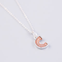 Letter C necklace | Initial Letter Necklace | Initial C Pendant Necklace