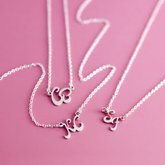 Couples Sterling Silver Initial Necklace