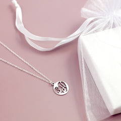Heart Sterling Silver Initial Necklace