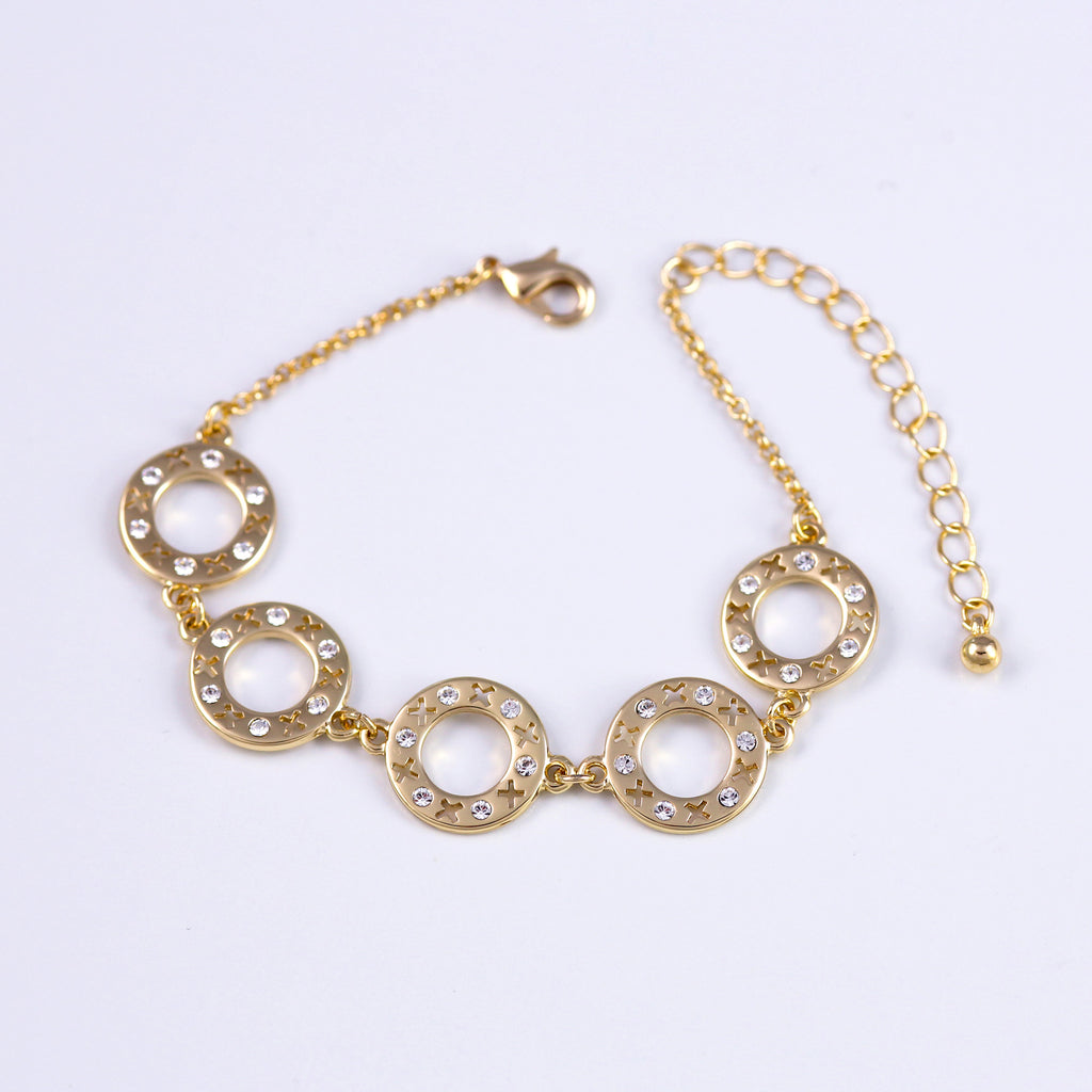 Multi-link XOXO Gold Bracelet