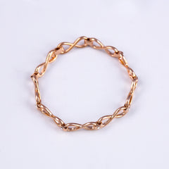 Rose Gold Crystal Infinity Link Bracelet