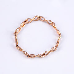 Rose Gold Crystal Infinity Link Bracelet