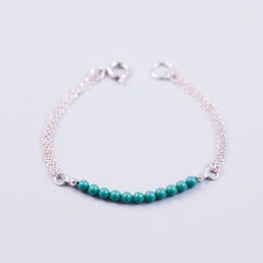 Pearl Bead Bracelet | Cute Friendship Bracelets | Friendship Jewellery | Silver & Jade