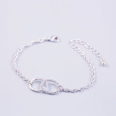 Silver & Crystal Bridal Infinity Bracelet
