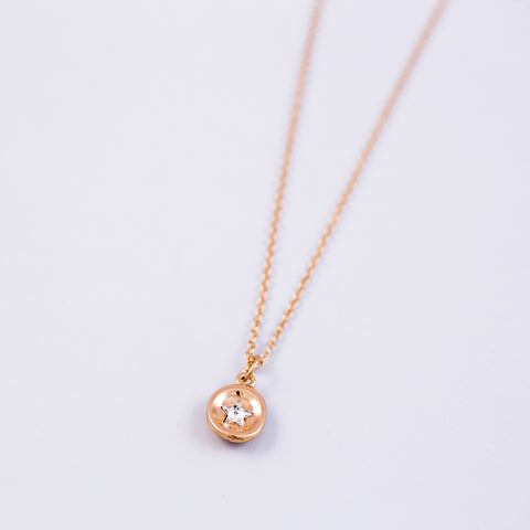 Gold Star Wax Seal Charm Necklace