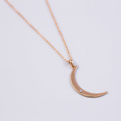 Crescent Moon Necklace | Moon Pendant | Gold Moon Necklace