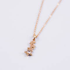 Gold & Crystal Shooting Star Necklace