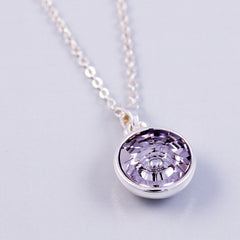 Silver Air Element Gemstone Necklace