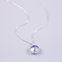 Silver Water Elements Gemstone Necklace