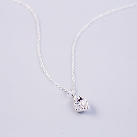 Silver & Crystal Asteroid Necklace