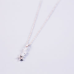 Silver and Crystal Star Necklace