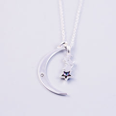 Moon & Shooting Star Necklace