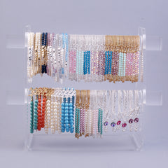 Beaded Bracelet | Cute Friendship Bracelets | Friendship Jewellery | Silver & Crystal Lilac Shadow