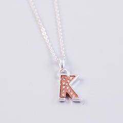 Letter K necklace | Initial Letter Necklace | Initial K Pendant Necklace