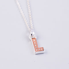 Letter L necklace | Initial Letter Necklace | Initial L Pendant Necklace