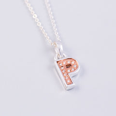 Letter P necklace | Initial Letter Necklace | Initial P Pendant Necklace