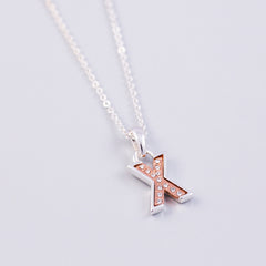 Letter X necklace | Initial Letter Necklace | Initial X Pendant Necklace