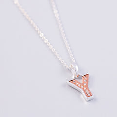 Letter Y necklace | Initial Letter Necklace | Initial Y Pendant Necklace