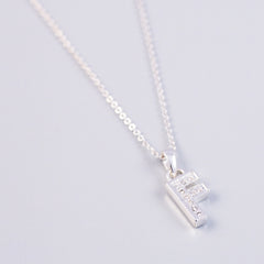Letter F necklace | Initial Letter Necklace | Initial F Pendant Necklace