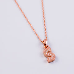 Letter S necklace | Initial Letter Necklace | Initial S Pendant Necklace