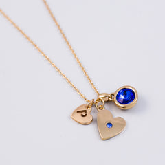 September Birthstone Necklace in Sapphire