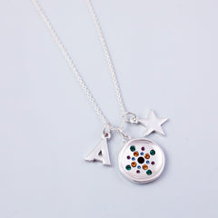 Personalised Rainbow Necklace Made with Crystals from Swarovski ®
