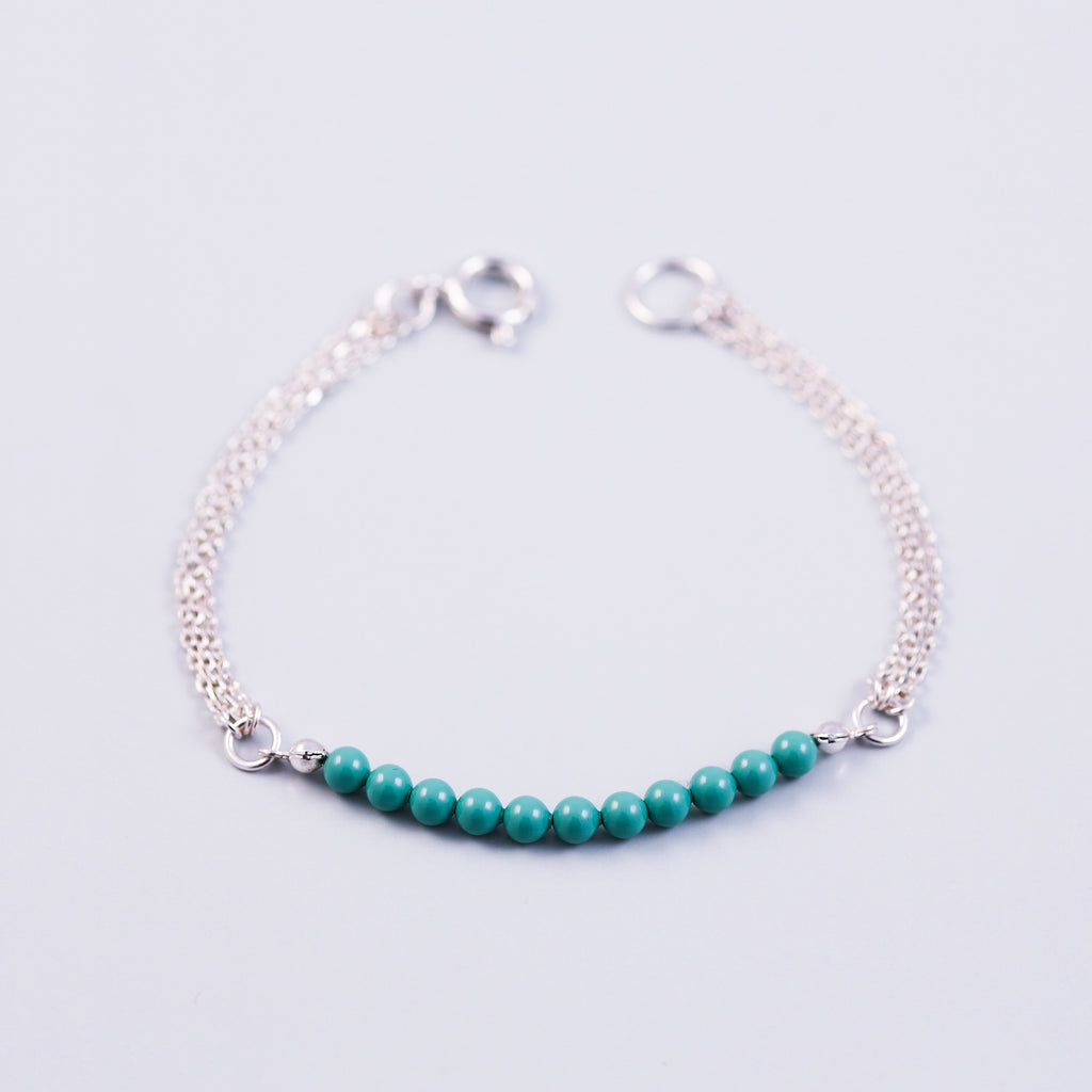 Pearl Bead Bracelet | Cute Friendship Bracelets | Friendship Jewellery | Silver & Jade