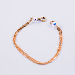 Gold & Iridescent Bead Bridal Satellite Bracelet