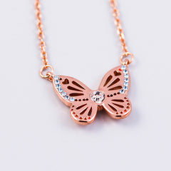 Butterfly Necklace | March Birthstone Necklace | Birthstone Colours | Aquamarine