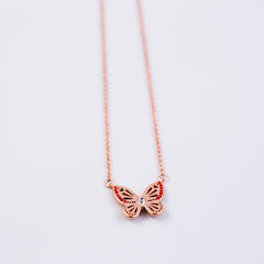 Butterfly Necklace | July Birthstone Necklace | Birthstone Colours | Ruby
