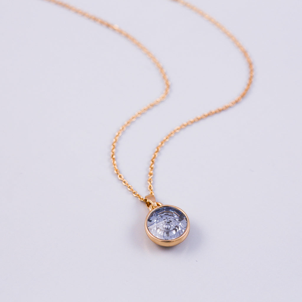 Gold Water Element Gemstone Necklace