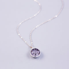 Silver Air Element Gemstone Necklace