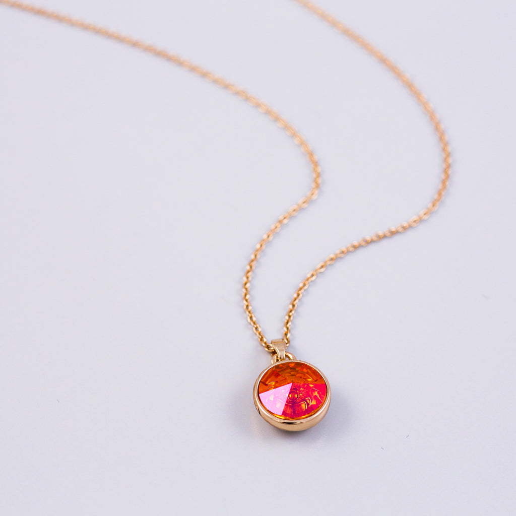 Gold Fire Element Gemstone Necklace