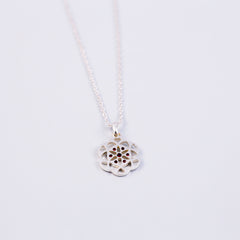 Sacred Geometry | Seed of Life | January Birthstone Necklace | Siam