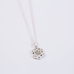 Sacred Geometry | Seed of Life | August Birthstone Necklace | Peridot