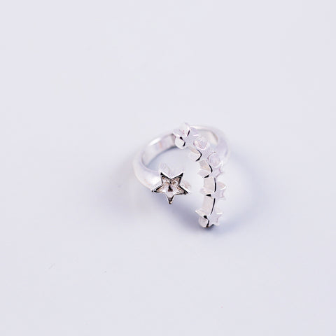 Silver & Crystal Shooting Star Cocktail Ring