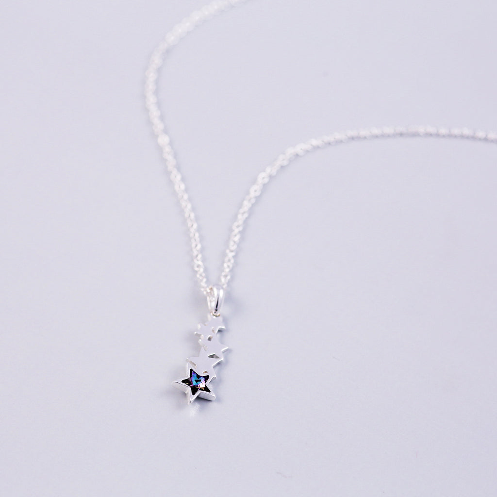 Star Necklace | Shooting Star Pendant | Silver Star Necklace