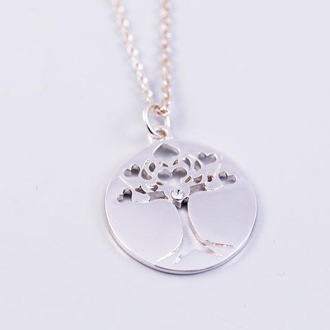 Tree of Life April Birthstone Necklace