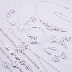 Silver & Crystal Compass North Star Bracelet