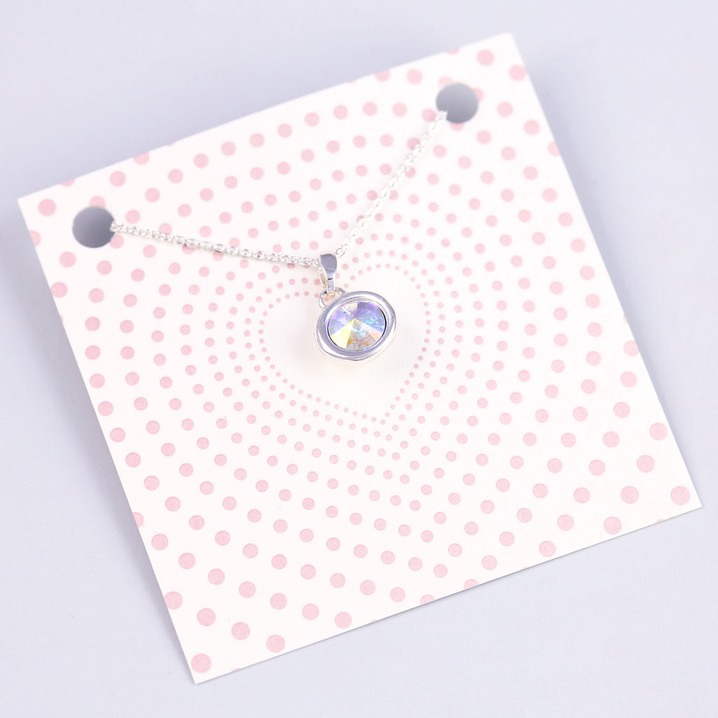 Silver Gemstone Necklace