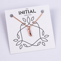 Rose Gold Initial Necklace