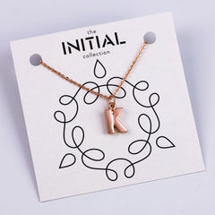Rose Gold Initial Necklace