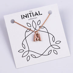 Rose Gold Initial Necklace