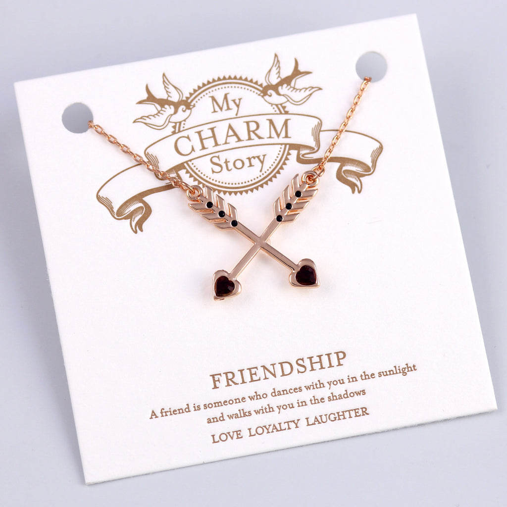 Rose Gold Friendship Arrows My Charm Story Collection