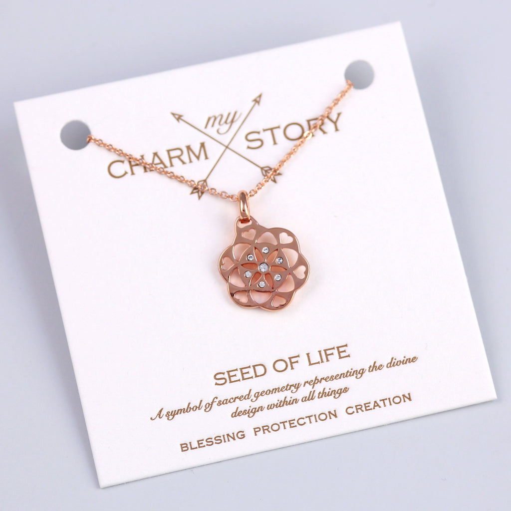 Rose Gold Seed of Life Necklace