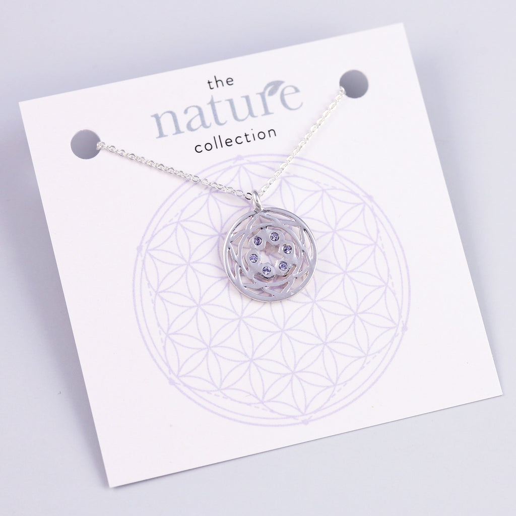 Silver Chakra Necklace Nature Collection