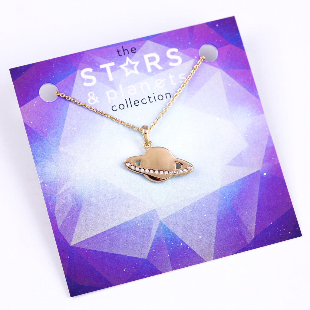 Gold Planet Necklace Stars & Planets Collection