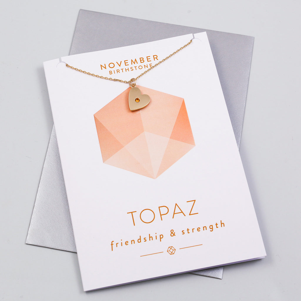 November Charm Card Birthstone Collection