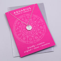 Aquarius Charm Card Zodiac Collection