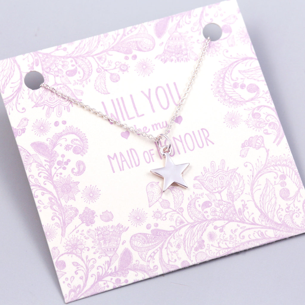 Will You Be My Maid of Honour Star Necklace
